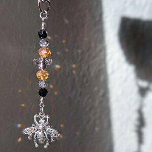 Honey Bee Keychain Backpack Bee Accessories Purse Keychain Honey Bee Purse Tag Bees Protector Pollinators Bee Gift for Bee Lover Bee Charms image 7