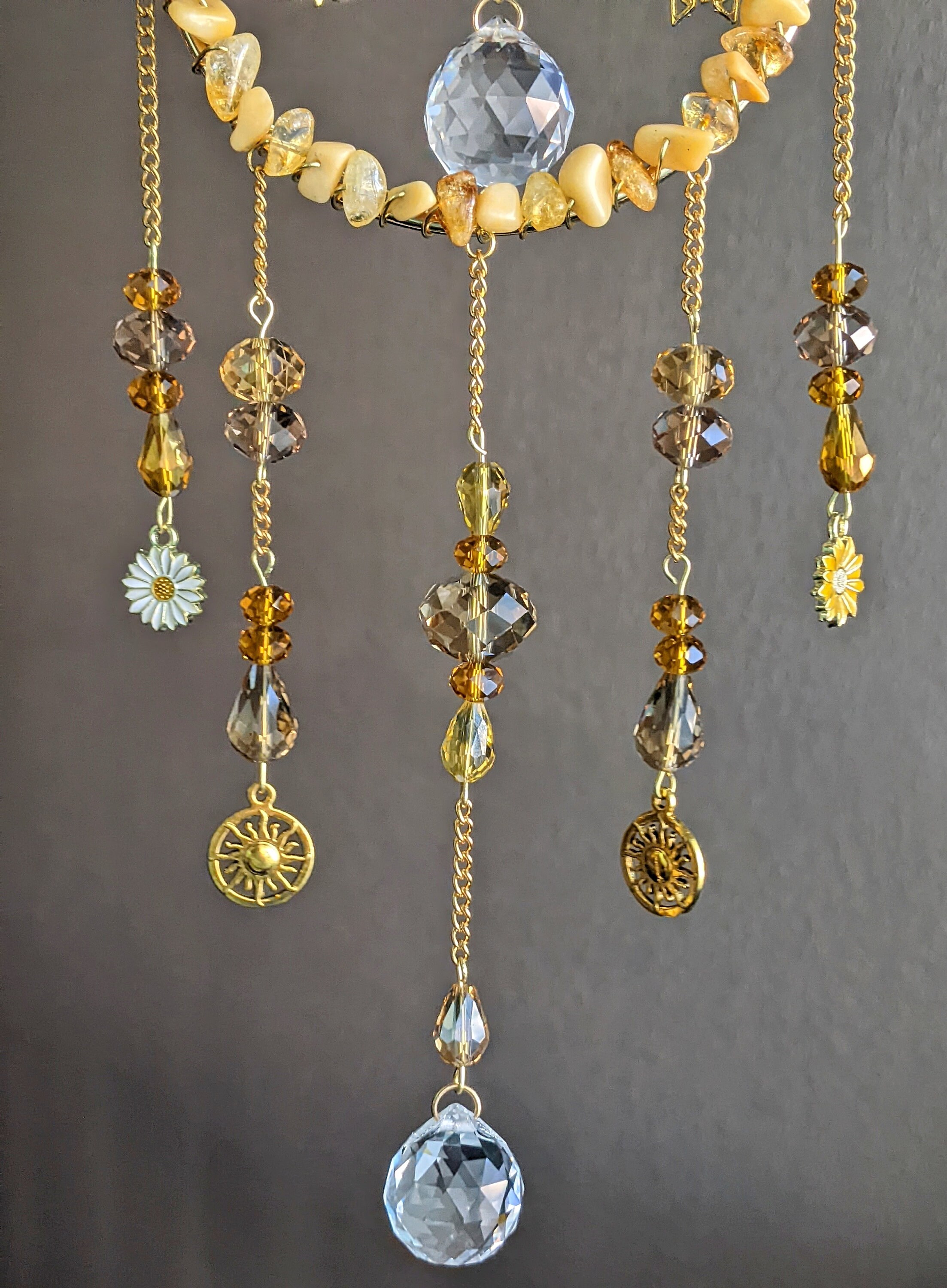 Citrine Suncatcher Butterfly Suncatcher Yellow Suncatcher Etsy