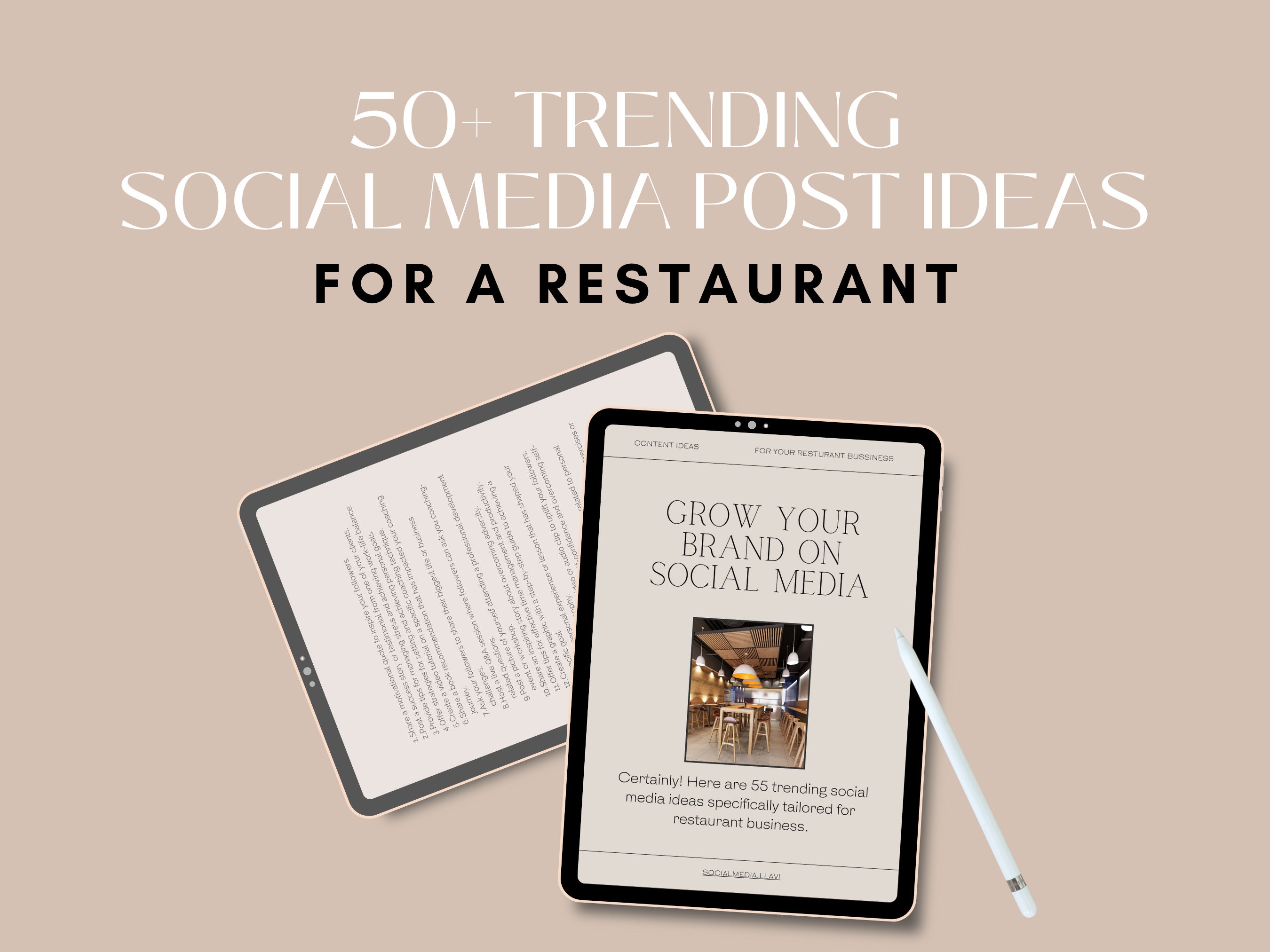 55 Restaurant Social Media Ideas | Content Prompts (PDF) - Etsy