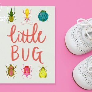 Beetle Clipart Set-Cute Whimsical Bug Phrases-Hand Drawn Illustrations Bundle-Instant Download PNG Graphics-Insect Collection image 5