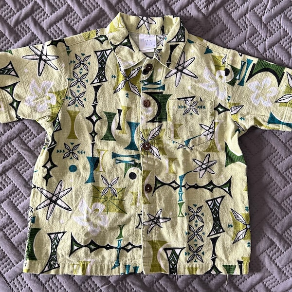 Hawaiian Atomic Bark Cloth Children's shirt