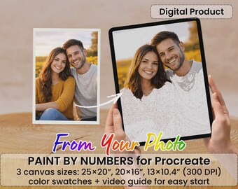 Procreate用カスタムペイントバイナンバー｜パーソナライズされたデジタルアート（デジタルダウンロード）