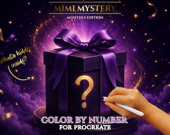 Mystery Paint by Number for Procreate – Monthly Surprise Edition | Digital Download