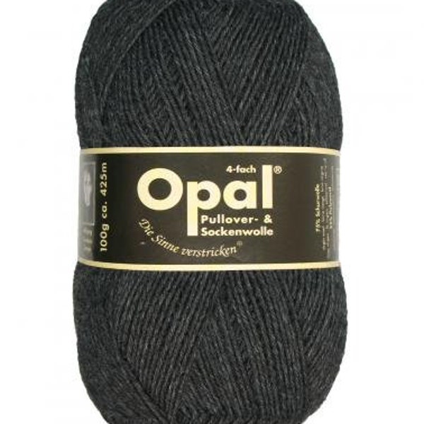 Opal Uni Solid - Coal 5191 - Opal 4 ply sock yarn - fingering weight