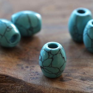 Türkis Perle | Heilstein | Edelstein | Mineralien | Natur | Schmuck | Haarschmuck | Dreads | Dreadlocks | Dreadschmuck | Chakra