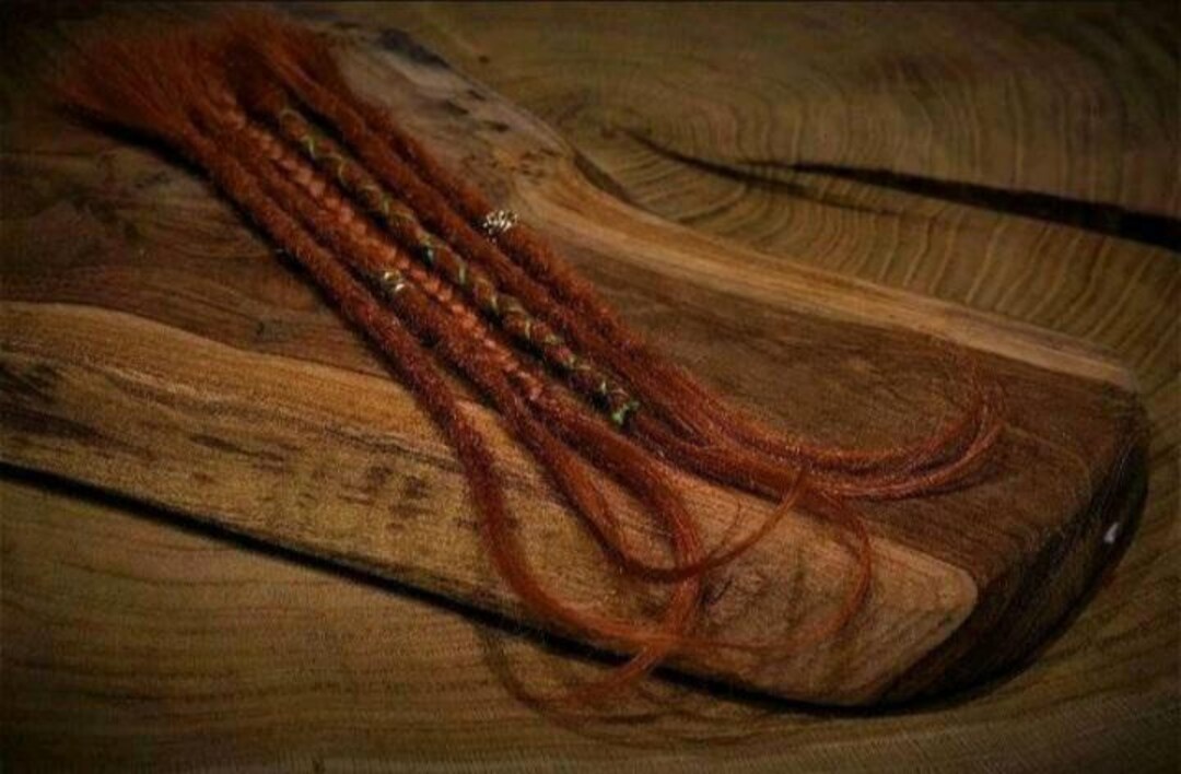 100% Human Hair 30 Cm Dreadlocks Dreads Rust Red Extensions Hippie - Etsy