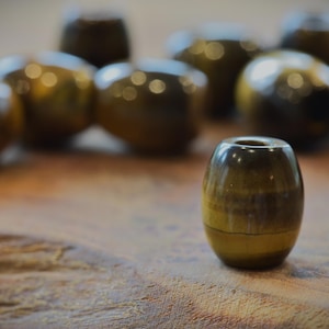 Tigerauge Perle | Heilstein | Edelstein | Mineralien | Natur | Schmuck | Haarschmuck | Dreads | Dreadlocks | Dreadschmuck | Chakra