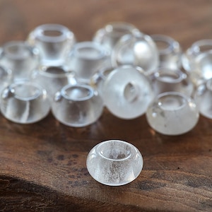 Bergkristall Perle | Heilstein | Edelstein | Mineralien | Natur | Schmuck | Haarschmuck | Dreads | Dreadlocks | Dreadschmuck | Chakra