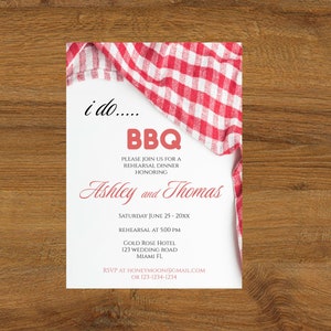 I do BBQ Invitation, BBQ Rehearsal Dinner Invitations Rehearsal Invitation, I do bbq invite