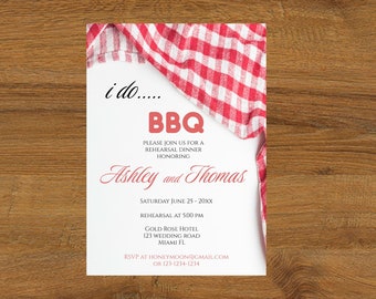 I do BBQ Invitation, BBQ Rehearsal Dinner Invitations Rehearsal Invitation, I do bbq invite