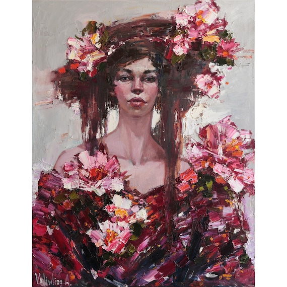 花 少女 絵画 ルノワール 花を持つ少女 複製絵画 油絵 楽天市場 受注生産品