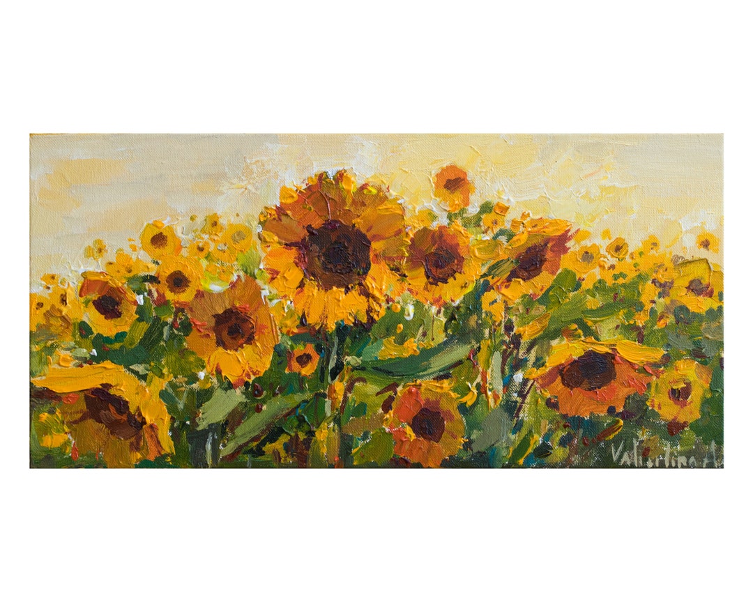 Sunflowers Acrylic Painting Original Painting Flowers Etsy