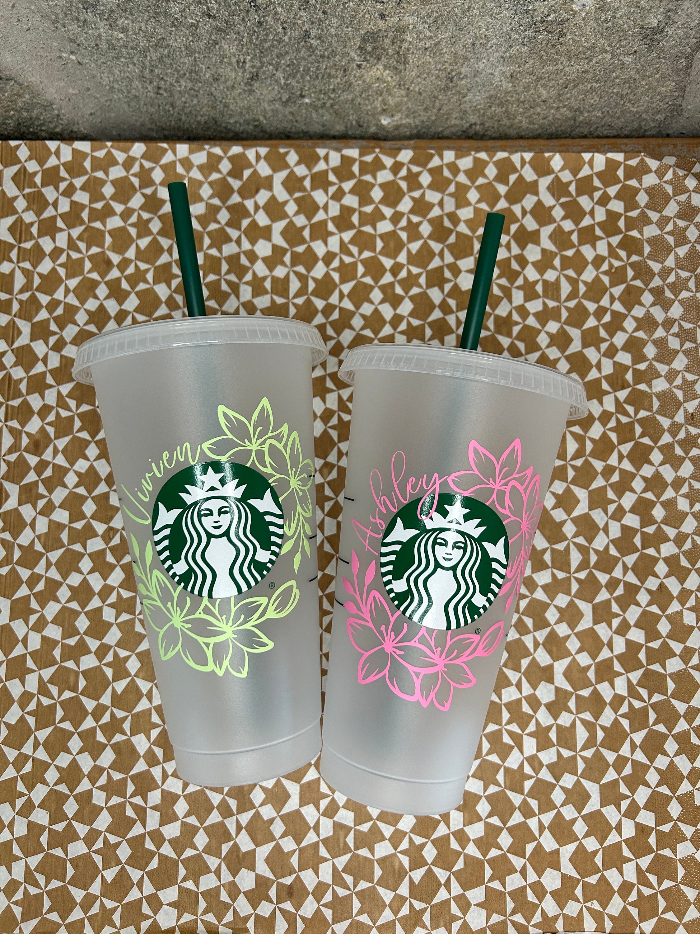 Louis Vuitton personalizes Starbucks cup #starbucks #starbuckscoffee #lv # louisvuitton #homedecor #…