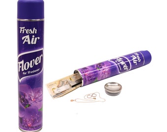 Diversion Safe Aerosol Air Freshener Flower Large Stash Can Box Secure Secret Storage Hidden Home Security Compartment Valuables Smell Proof