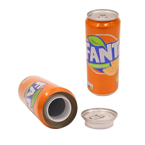 Stash Can Safe Fanta Gift Diversion Secure Secret Storage Stash Away Objets de valeur Compartiment caché Sécurité à domicile