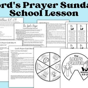Lord&#39;s Prayer Lesson Plan For Children | Sunday School Worksheets | Church Printable