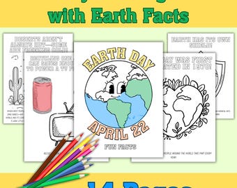 Páginas para colorear del Día de la Tierra: ¡14 hojas imprimibles con datos divertidos sobre la Tierra!