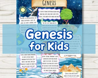 Genesis for Kids Printable - Bible Study Activity for Children