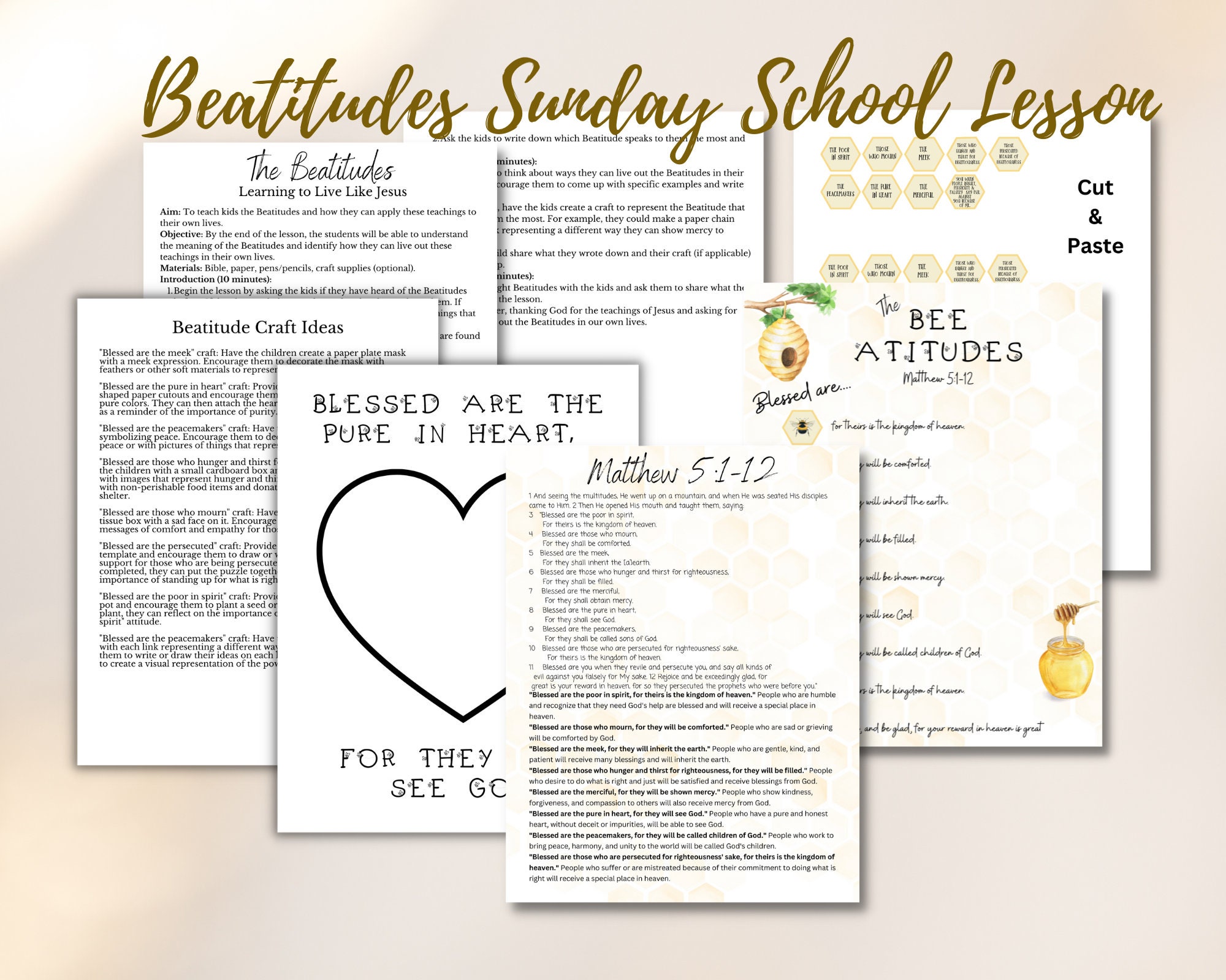 Beatitudes Lesson Plan for Children - Il Fullxfull.4750391414 3w0r