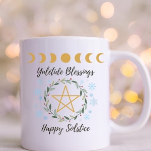 Yule Gifts, Yule Blessings, Witchy Gifts, Happy Solstice, Boho Mug, Holiday Mug, Holiday Gifts, Gifts for Witches, Gifts for Friends