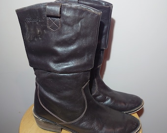 Wrangler chaussures bottes en cuir vintage