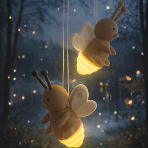 Glühwürmchen Lampe – Nachtlicht für Kinder | Hängende Kinderzimmer Deko | Warmes Licht | Geschenk für Kinder