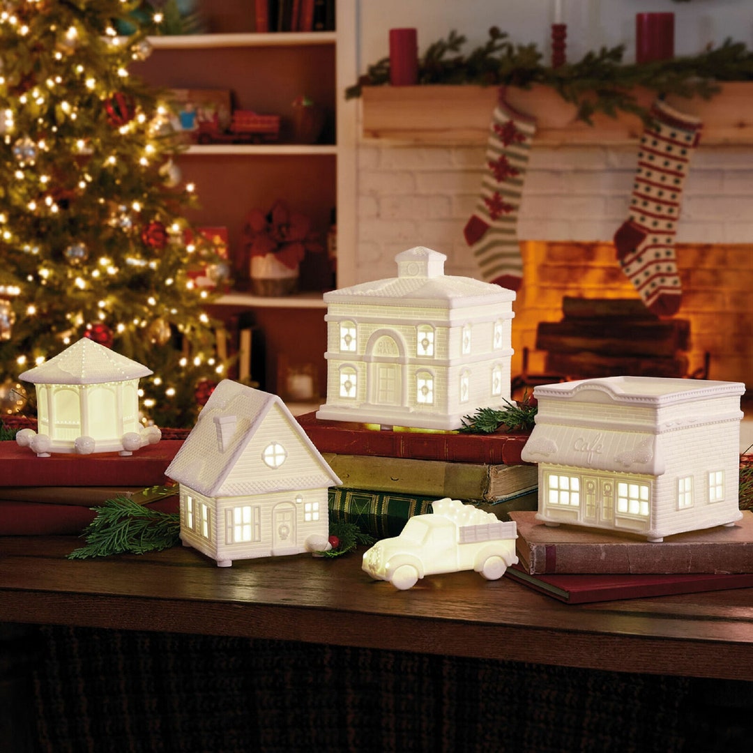 Hallmark Channel Musical Christmas Village With Light, Set of 5 Etsy