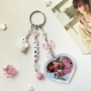 Stray Kids Schlüsselanhänger, Minho ver. SKZ, K-Pop Geschenk, Foto-Schlüsselanhänger, benutzerdefinierte K-Pop Geschenk, limitierte Auflage