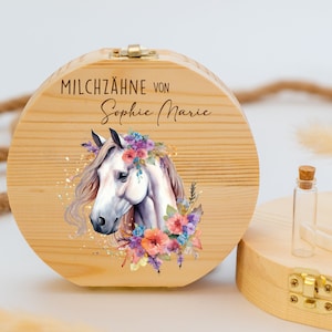 Personalized tooth box horse, baby gift birth, baptism gift, birthday, tooth box personalized, tooth box baby, milk teeth, tooth fairy