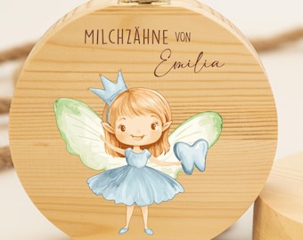 Personalized tooth box tooth fairy watercolor, baby gift birth, christening gift, birthday, tooth box personalized, tooth box, milk teeth