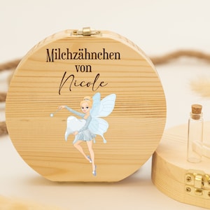 Caja de dientes personalizada hada de los dientes, nacimiento de regalo de bebé, regalo de bautismo, cumpleaños, caja de dientes personalizada, caja de dientes bebé, dientes de leche, hada de los dientes