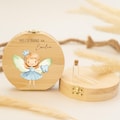 Personalized tooth box tooth fairy watercolor, baby gift birth, christening gift, birthday, tooth box personalized, tooth box, milk teeth product logo
