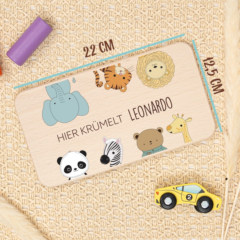 Ontbijtplank gepersonaliseerde olifant, ontbijtplank kinderen, verjaardagscadeau, houten plank, snijplank, kindercadeau afbeelding 3