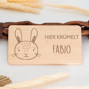 Personalized breakfast board rabbit, breakfast board children, birthday gift, wooden board, cutting board, children&#39;s gift