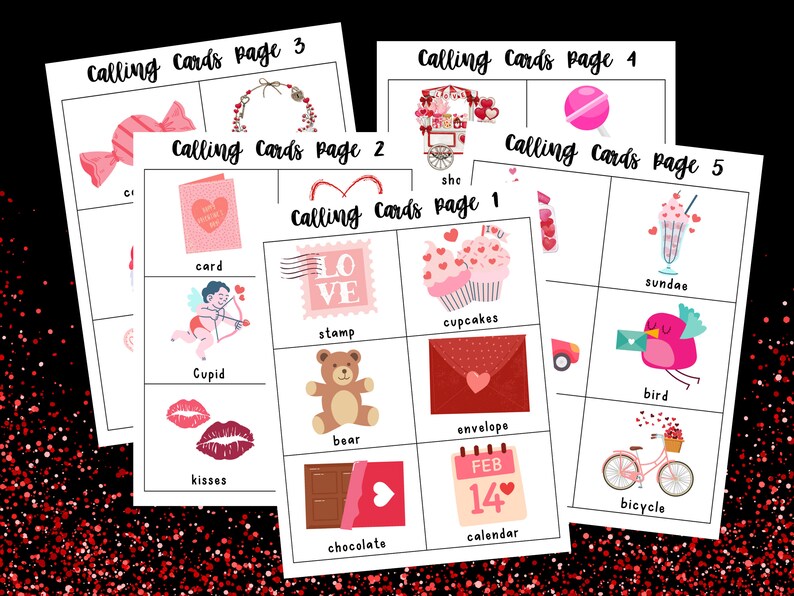 Valentine's Bingo Game Printable Pdfs 40 Unique Bingo Cards Party Game ...