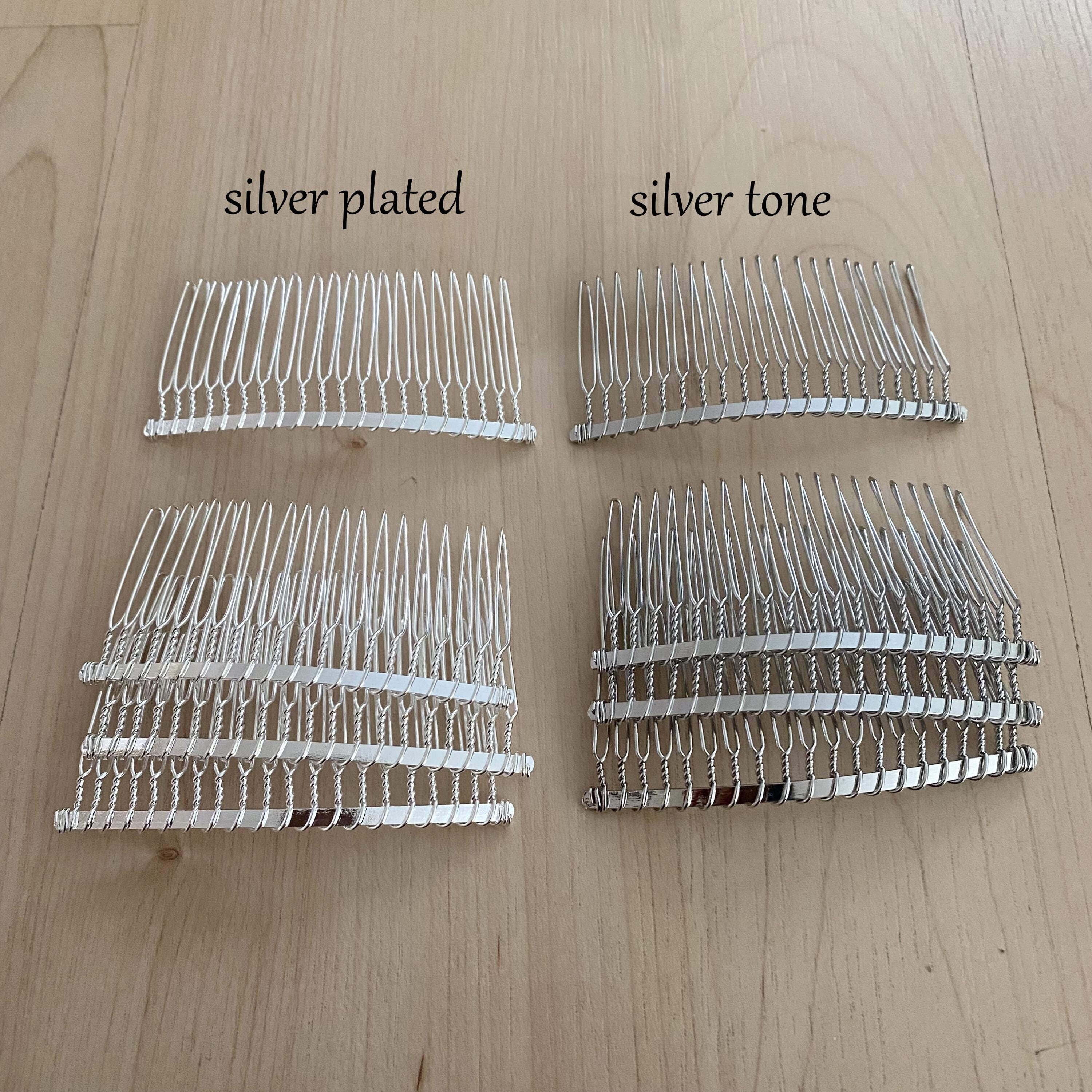 6 Stück Metalldraht-Haarkämme Mit 20 Zähnen - Perfekt Für Brautschmuck, Hochzeitsschleier & DIY