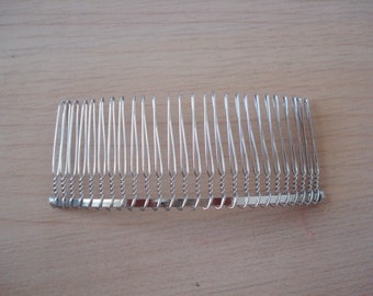 26 Teeth 4 Inches Wide High Quality Silver Tone Wire Comb Hair Comb Metal Comb - Will Ship in 1 Business Day