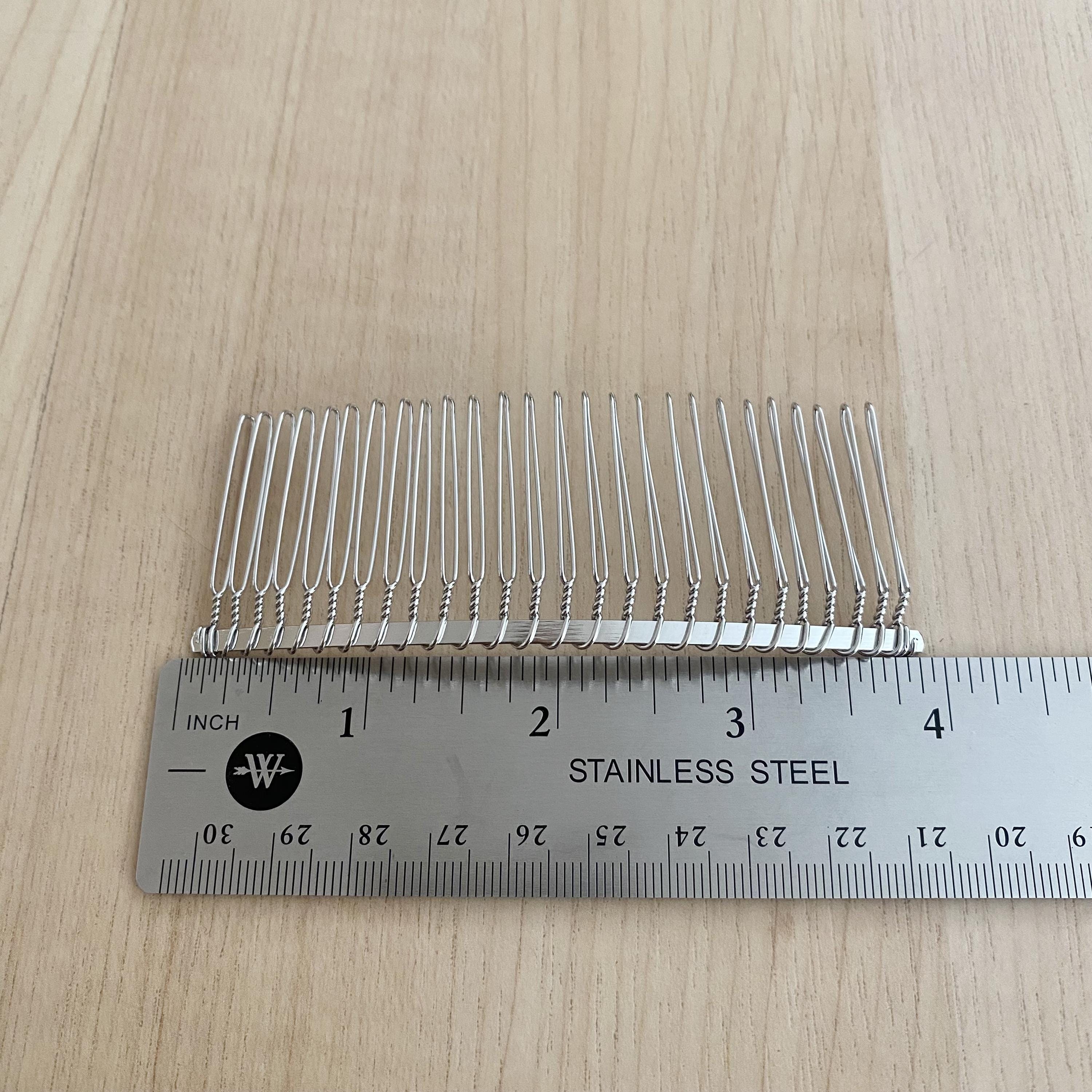 Silver Tone Wire Hair Comb - 26 Teeth, Bridal Accessory - Etsy