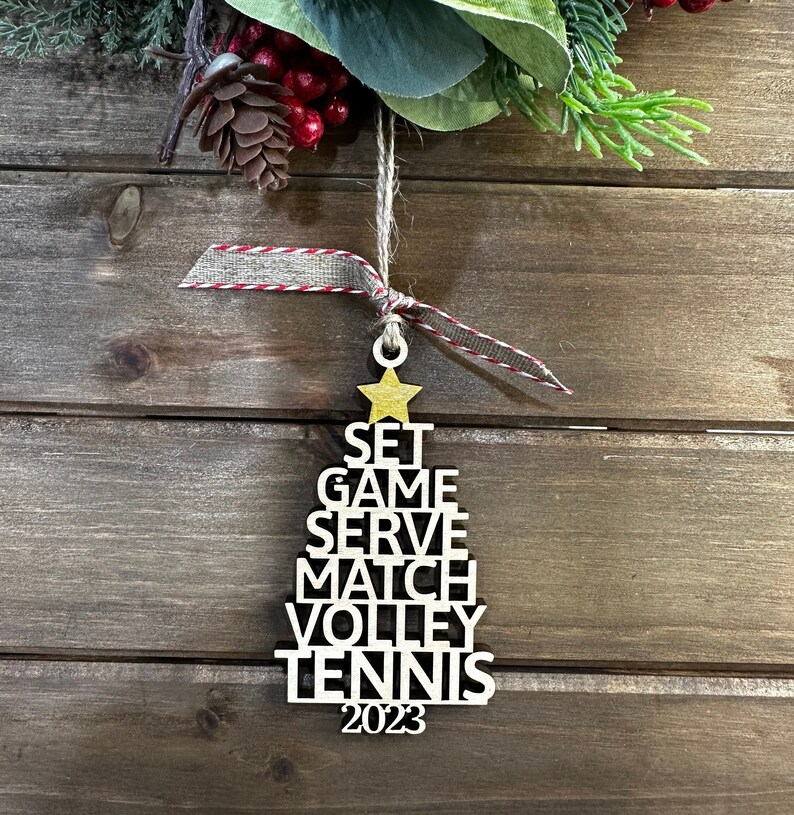 Tennis Ornament for Tennis Player, Coach and Team Members, 2024 Tennis