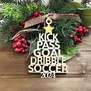 Personalized Soccer Ornament: Gift for Player, Coach, Team