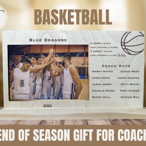 Personalized Basketball Coach Gift: End of Season, Retirement Keepsake