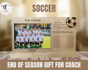 Soccer Coach Gift, Soccer Coach Frame, Gift for Coaches, Gift from Team, Soccer Plaque, Custom Soccer Gift, End of Season Gift