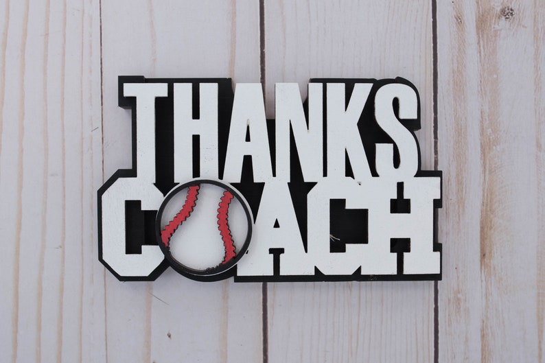 Baseball Coach Gift Card Holder Thank You Coach SVG Team Etsy
