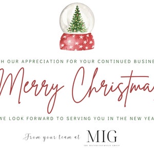 Snow Globe Company Christmas Card