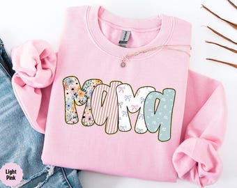 Sudadera con lazo para mamá, suéter coqueto para mamá, ideas de regalo para mamá, regalo de cumpleaños para mamá, regalo para futura mamá, camiseta para baby shower.