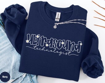 Floral Ultrasound Technologist Sweatshirt Ultrasound Tech Shirt Ultrasound Graduation Gift Ultrasound Student Sweater Sonographer Crewneck