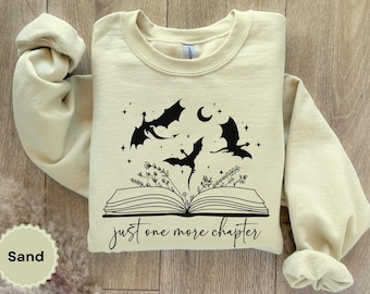 Dragon Book Sweatshirt, One More Chapter Sweater, Reading Lover, Librarian Retirement Gift, Fantasy Book Club Shirt, Fantasy Reader Society
