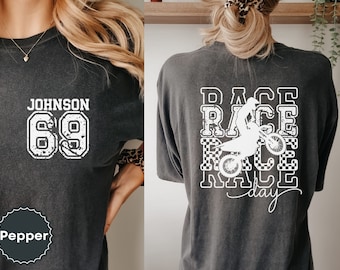 Personalized Dirt Bike Shirt for Boys and Girls, Moto Mom and Girlfriend, Christmas Motocross Gift for Boyfriend, Motorcycle Birthday Party