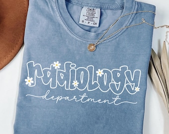Floral Radiology Department Tshirt Radiology Technician Crewneck Radiologist Graduation Gift Radiology School Grad Xray Tech Students Shirt