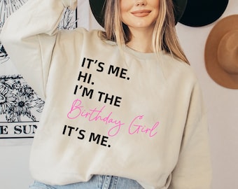 Traje de la era amante, soy yo Hola, soy el suéter de la cumpleañera, regalo de fiesta de cumpleaños de la adolescente, ropa linda para adolescentes, sudadera juvenil para ella
